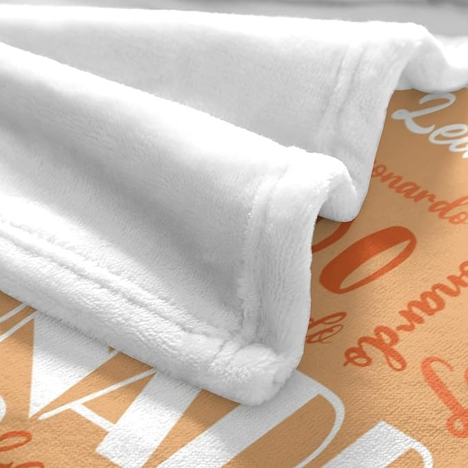 Name Blanket Personalized Blanket for Adult Kids Flannel Customize Throw Blanket Custom (Color 05, 40 x 50 Inches)