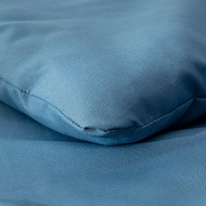 KAREVER Lake Blue Comforter Set Full Solid Blue Bedding Quilt Set Boys Bright Blue Blanket Set Women Lightweight Breathable Durable Bed Comforter Set