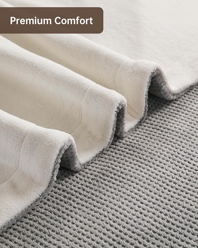 Electric Heated Blanket King Size, Washable Blanket Warmer with Dual Control for Home for Adults, Super Cozy Soft Fabric 100" x 90", 9 Heat Levels, 1-9H Auto-Off, ETL Certified, Gray