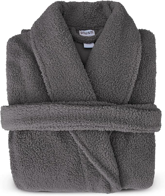 Plush Microfiber Fleece Robe | Super Soft & Warm | Lightweight | Full Length