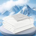Cooling Comforter King Size, Double-Sided Cooling Blanket for Hot Sleepers & Night Sweats, Arc-Chill Q-Max > 0.4 Breathable Ice Blanket, Lightweight Cold Comforter (108''x90'', White)