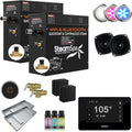 SteamSpa Steam System 21kW Steam Shower Generator with Bluetooth Wifi, Quickstart Continous Steam, Advanced Touch Pad Screen, Chroma Lights, Drain Pan and Auto Drain Black RVBS2100BK-A
