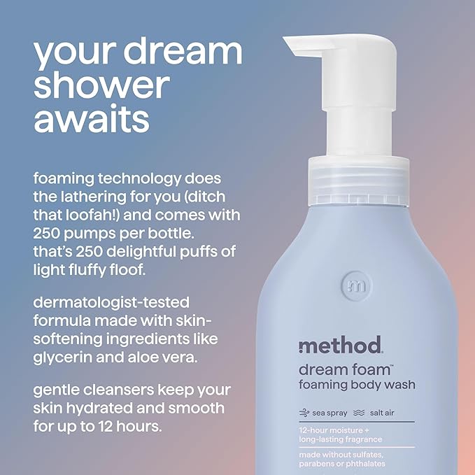 Method Dream Foam, Foaming Body Wash, Sea Spray + Salt Air, 13.5 oz