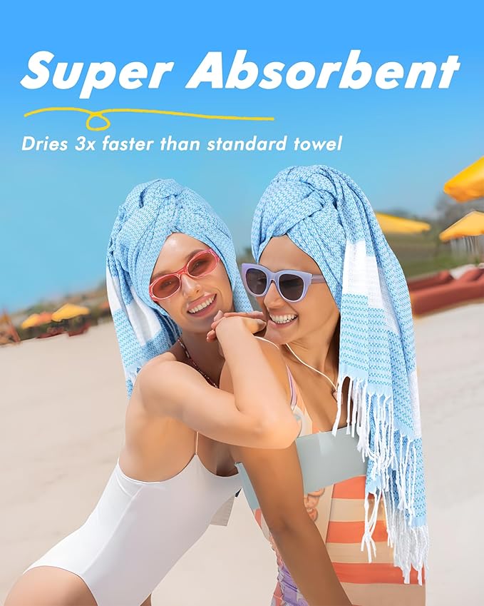 Genovega Oversized Cotton Turkish Beach Towels 74"x38" Thin Quick Dry Sand Free Pool Swim Bathing Towel Extra Large Blanket Adult Travel Essentials Accessories Must Haves Summer Vacation Purple Dot