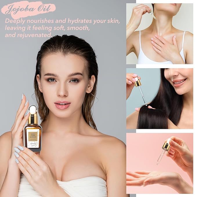 Christmas Gifts for Women - 19-Piece Luxury Rose & Cherry Blossom Spa Gift Basket Set Bath and Body Gift Sets Care Kit with Necklace | Valentine's Day, Mothers Day Gifts Baskets for Mom, Wife