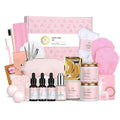 Christmas Gifts for Women, Spa Gifts 28pcs Rose Facial Skin Care Set for Women, Face Cream, Bath Oil, Serum, Shower Accessories - Bath and Body & Facial Kit - Birthday, Valentine's, Bridal Shower