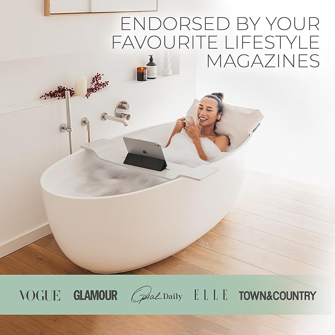 BADESOFA® Luxury Bathtub Pillow L - Large Bath Pillow for Therapeutic Neck and Back Support Quick-Drying - Washable Full Body Bath Tub Cushion - Luxury Spa Cushion in Green
