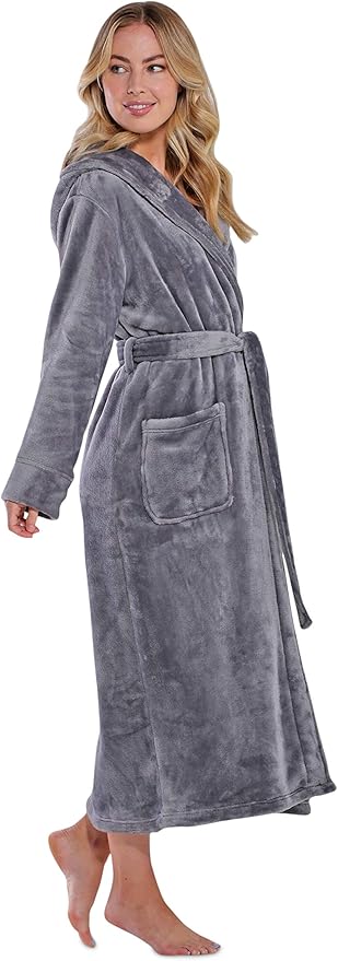 Turquaz Oversize Plush Robes For Women, Soft Warm Fleece Bathrobe for Women