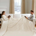 Electric Blanket King Size Dual Control - Heated Blanket with 5 Heat Settings, 10 Hours Auto Off, Overheat Protection, Washable Heating Blankets Gift for Mom 100" x 90", White