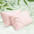 Bedsure Pillow Cases Standard Size, Cooling Pillow Cases, Rayon Derived from Bamboo Pink Pillowcases Standard Set of 2, Breathable & Soft Bedding Pillow Covers with Envelope Closure, 20x26 Inches