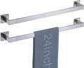 LANC 24 Inche Bath Towel Bars 2 Pack Brushed Nickel Bathroom Towel Rail Square Towel Racks Kitchen Towel Holders Stainless Steel Wall Mount Towel Hanger Towel Rods,A8804-6BN