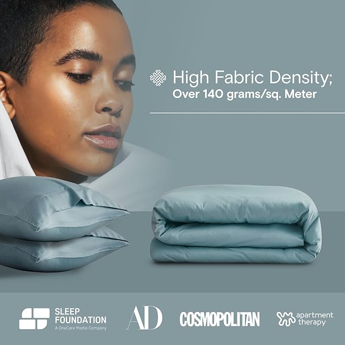 DOZ Duvet Cover Set, 100% Viscose derived from Bamboo, Organically Grown, Buttery Soft, Cooling Duvet Covers, High GSM, 1 Duvet Cover and 2 Pillowcases, 106"x90" (Teal, King/Cal King)