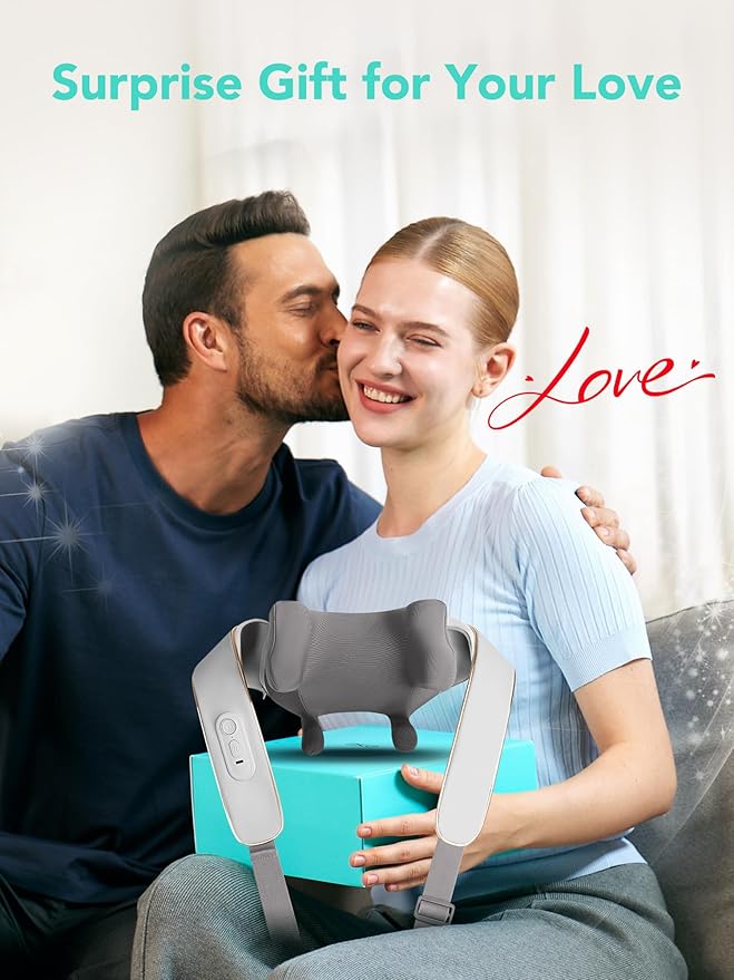 SKG 2025 Neck Massager for Pain Relief Deep Tissue 6D Kneading with Heat Cordless Neck and Shoulder Massage Gifts for Men and Women H5 mini