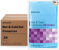 McKesson Cold and Hot Compress Reusable [24 Pack] Gel Ice Hot Packs for Injuries, 6.75 in x 10.5 in