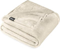 Bare Home Fleece Blanket - Full/Queen - Ultra-Soft Lightweight for Bed, Sofa, and Couch - Luxury Microplush - Cozy Warm Blanket (Full/Queen, Oyster)