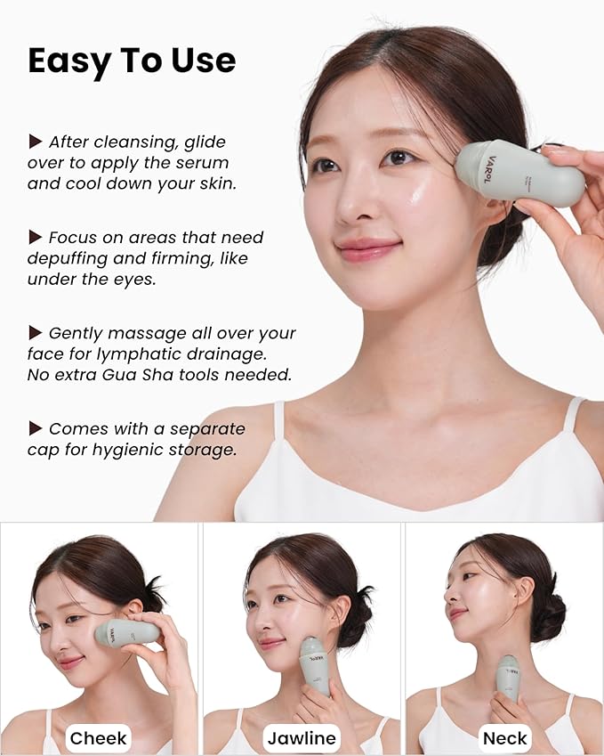 Ice Roll Serum for Face, Puffy Eyes, Under Eye Bags - Panthenol & Tannin for Hydrating, Pore Minimizing, Cooling Ice Roller for Puffiness, Redness, Dark Circles - Korean Skin Care, 1.69 Fl Oz