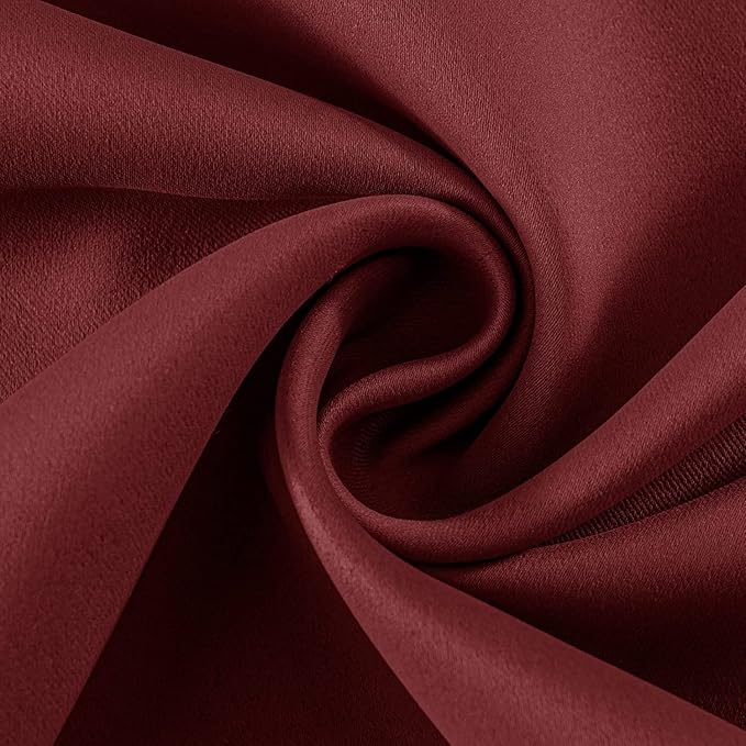 Joydeco Blackout Curtains 120 inches Long 2 Panels Set, Thermal Insulated Long Curtains 2 Burg, Room Darkening Grommet Drapes for Bedroom Living Room Windows(W52 x L120 Inch, Burgundy Red)