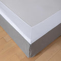 Full Bed Skirt, Wrap Around Bed Skirt with Pleated Corner, 14 Inch Drop Pleated Waffle Weave Bedskirts, Anti-Slip, Microfiber, Grey, 14'' Full