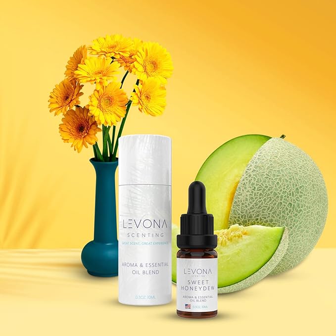 Levona Scent Essential Oils - Scents for Home, Hotel & Office Use - Perfect for Home Diffuser & Humidifiers - Aroma Fragrance Oil, Ideal for Massage, Relaxation, and Spa - Sweet Honeydew, 10ml