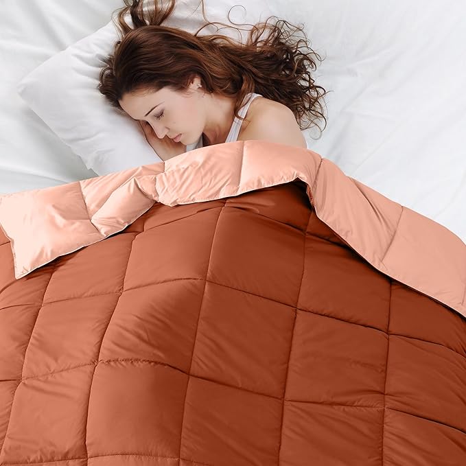 Modern Threads Down Alternative Reversible Comforter Rust/Clay Twin