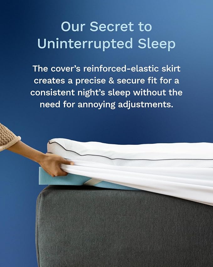 ViscoSoft 3 Inch Pillow Top Memory Foam Mattress Topper Queen - Cooling Hybrid Lux Dual Layer Mattress Pad - CertiPur-US Certified