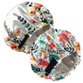 2 PCS Bonnets for Women Girls Satin Hair Bonnet Silk Adjustable Elastic Double Layer Hair Wrap Sleep Cap Comfort Cute-Red Flower