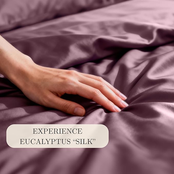 CASILVA Eucalyptus Sheets - Infused with Silver for Anti-Odor, Softer Than Silk Fibers, More Cooling Than Cotton - Perfect for Hot Sleepers & Sensitive Skin - 100% Tencel Lyocell - Queen Sheet Set