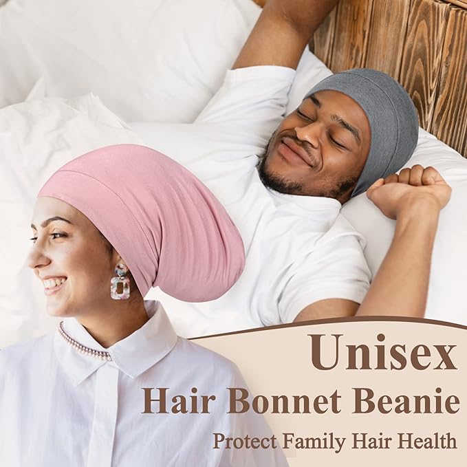 OLESILK 100% Mulberry Silk Bonnet for Sleeping Women, Silk Hair Wrap for Sleeping, Silk Sleep Bonnet for Women&Men, Real Silk, Not Satin, Light Grey