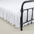 Bed Skirt Queen Size Ruffled Bed Skirt with Split Corners, 18 Inch Drop Dust Ruffle Bed Skirts with Platform, White, Queen Size