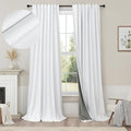 Complete Blackout 90 Inch Curtains Rustic Closet Extra Wide Curtains 2 Panel Set Linen Cotton Textured Large Window Light Heat Blocking Energy Saving Insulated Vintage Farmhouse Drapes Back Tab 7.5 ft