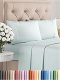 King Size 4 Piece Sheet Set - Comfy Breathable & Cooling Bed Sheets Set - Hotel Luxury Bedding for Women, Men, Kids, Teens, Boys & Girls - Deep Pockets, Ultra-Soft, Wrinkle Free - Oeko-Tex - Ice Blue