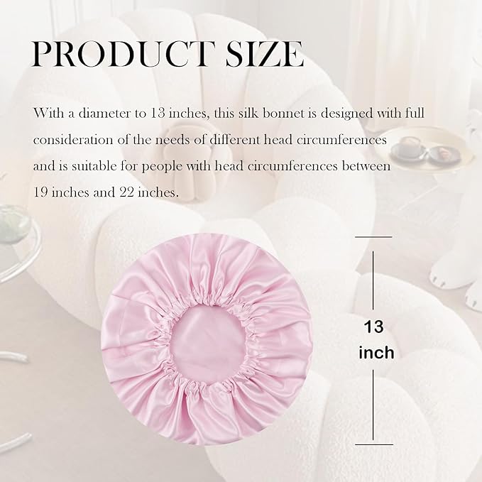 Satin Bonnet Double Layer Silk Bonnet for Sleeping Women Hair Care for Natural Curly
