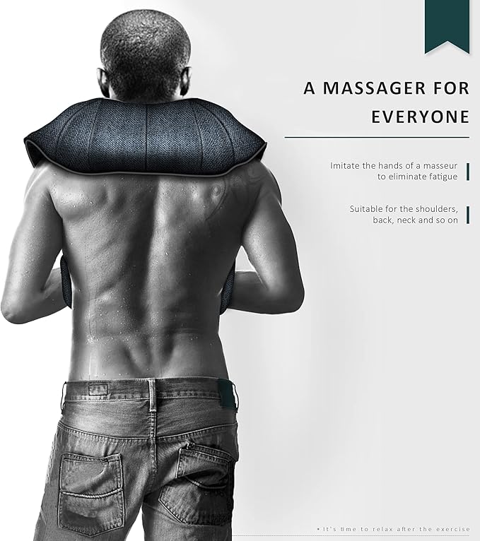 Mo Cuishle Shiatsu Neck and Back Massager with Heat – Deep Kneading for Shoulder and Neck – Ideal Gift for Men, Women, Mom, Dad Him & Her – Perfect for Christmas, Mother's Day, Father's Day, Birthdays