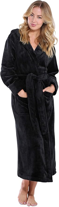 Turquaz Oversize Plush Robes For Women, Soft Warm Fleece Bathrobe for Women