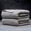 LUXOME Luxury Performance 2-Piece Bath Sheet Set | Oversized for 50% More Coverage | Highly Absorbent | 36" W x 70" L | Oyster (Tan)