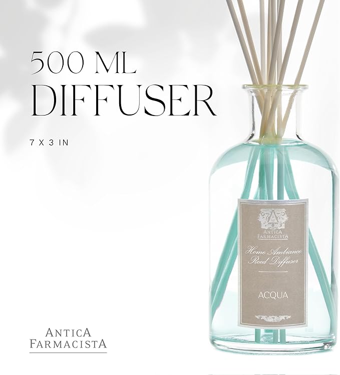 Antica Farmacista Home Ambiance Diffuser - Long-Lasting Reed Scent Diffuser - Luxury Room Freshener Gift - Acqua, 16.9 fl oz