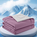 Cooling Comforter King Size, Double-Sided Cooling Blanket for Hot Sleepers & Night Sweats, Arc-Chill Q-Max > 0.4 Breathable Ice Blanket, Lightweight Cold Comforter (108''x90'', Muted Pink)