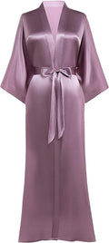 PRODESIGN Satin Kimono Robe Women Long Silky Kimono Bathrobe Sleepwear Wedding Bridesmaid Robe