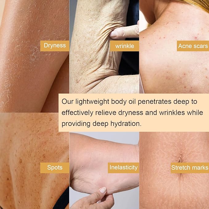 Mystic Body Firming Oil Deep Lasting Hydration and Firming Skin for Full Body Skin Tightening Body Oil After Shower 4.23 fl oz (Fragance free)