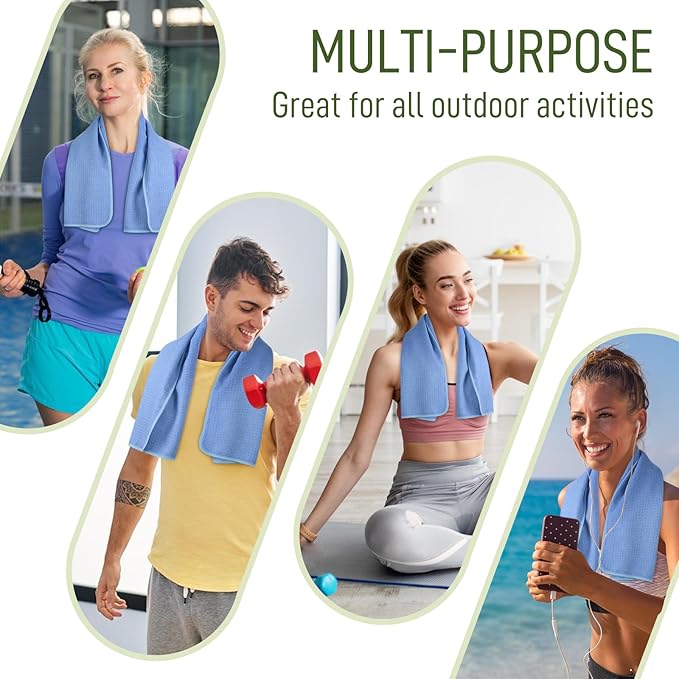 SUNLAND Microfiber Sports Workout Towels Fast Drying Fitness Sweat Towels for Men & Women Lightweight Multi-Purpose Gym Exercise Towel