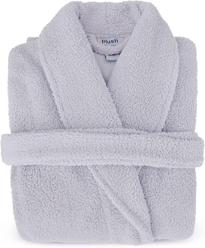 Plush Microfiber Fleece Robe | Super Soft & Warm | Lightweight | Full Length