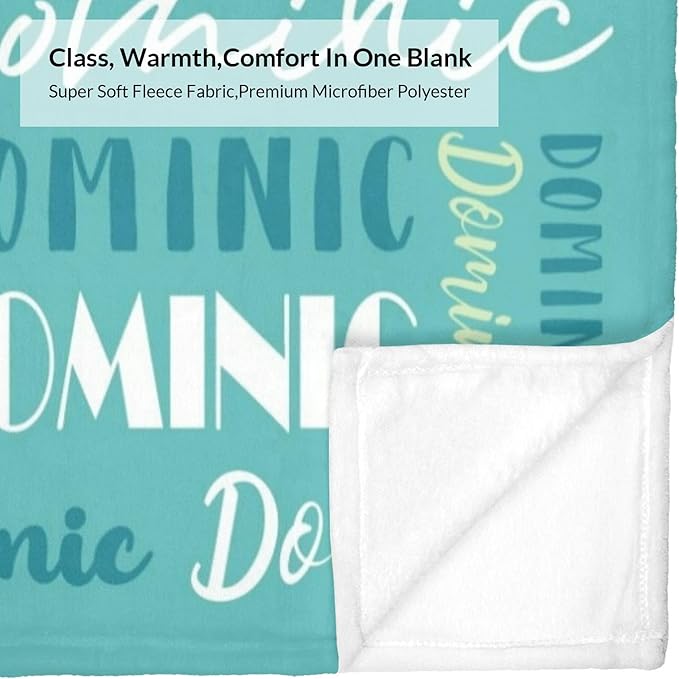 Name Blanket Personalized Blanket for Adult Kids Flannel Customize Throw Blanket Custom (Color 20, 60 x 80 Inches)