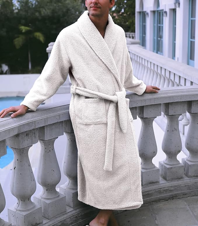 Plush Microfiber Fleece Robe | Super Soft & Warm | Lightweight | Full Length