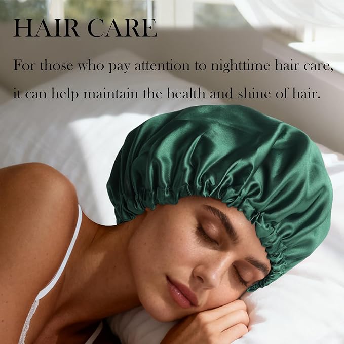 Satin Bonnet Double Layer Silk Bonnet for Sleeping Women Hair Care for Natural Curly