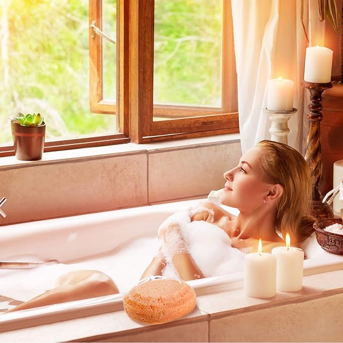 4 Pieces Soft Bath Sponge Exfoliating Shower Foam Body Sponge Exfoliating Soothing Sponge for Bathroom Supply