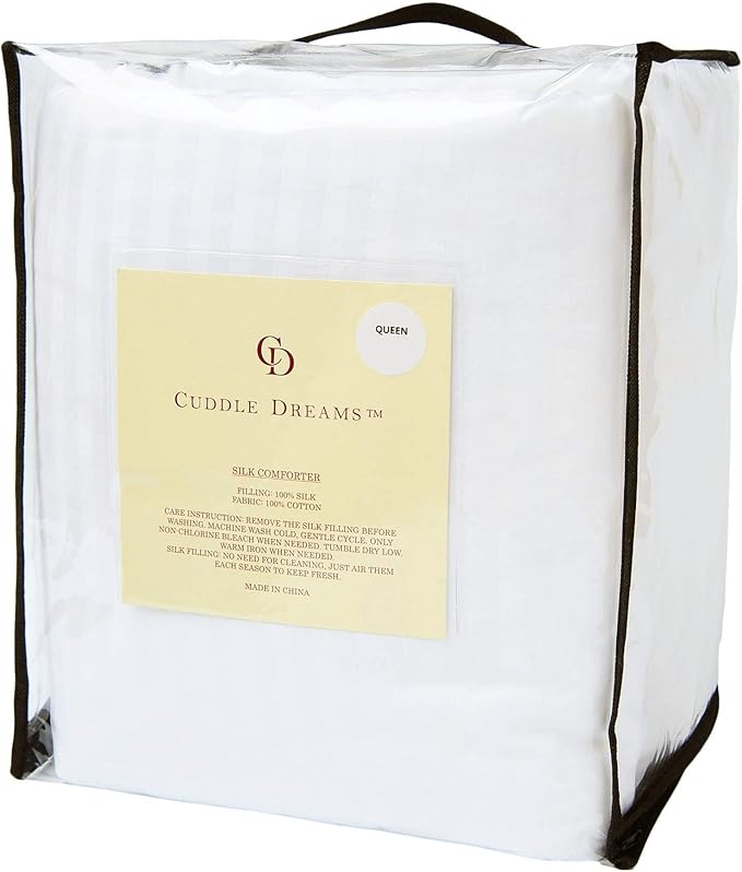 CUDDLE DREAMS Silk Comforter for Winter, 100% Long-Strand Silk Filling, Natural & Breathable (King Size)