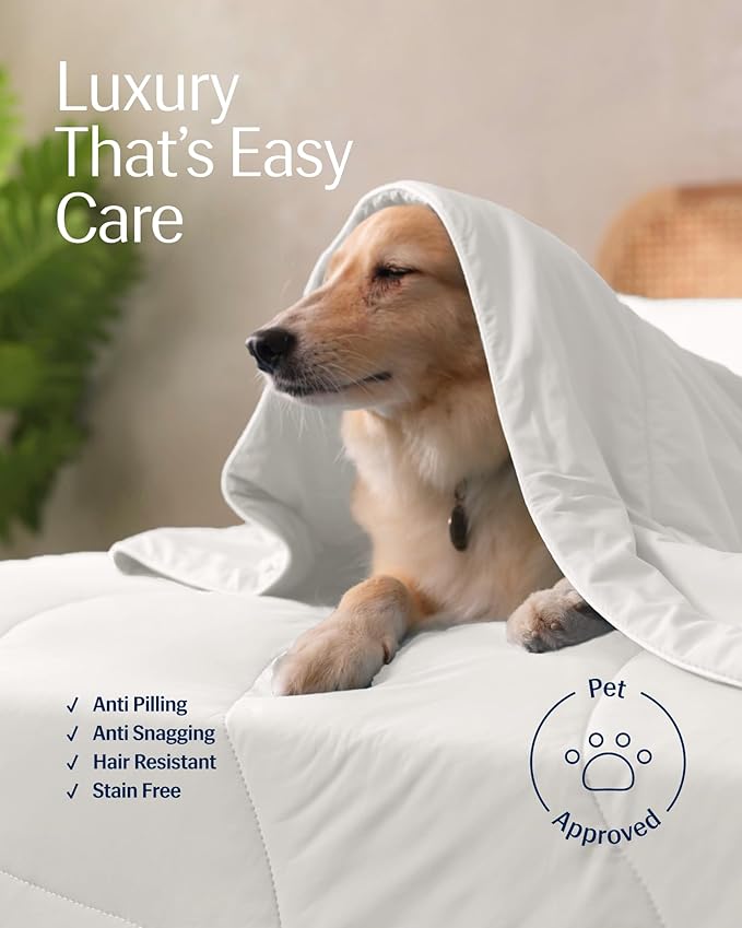 REST® Evercool® Cooling Comforter, Full/Queen, Blanket for Hot Sleepers, All Season Bedding to Keep Cool for Night Sweats, Breathable Lightweight Blanket, 90"x90" Inches, Arctic White