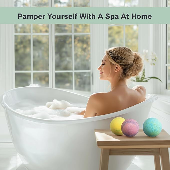 Tropical Fruit Bath Fizzies Set - 12 Large Bubble Bathbombs with Natural Essential Oils in Fruity Scents - Vegan Fizzy Bath Bombs Has Moisturizing Shea Butter and Coconut Oil