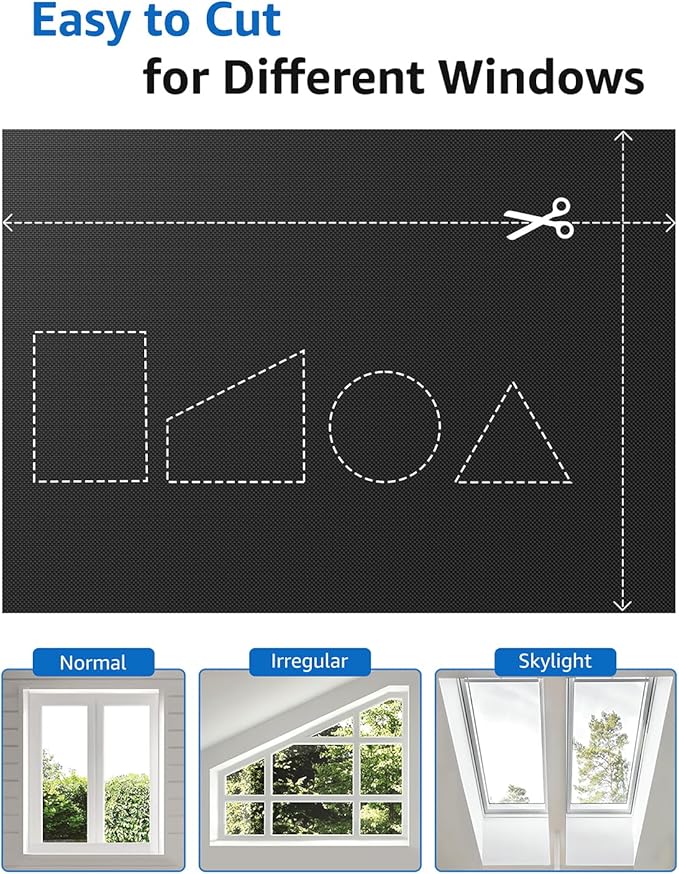 Sumobaby Blackout Curtains for Bedroom Portable 63"x60",No Drill Blackout Shades with Upgraded Hook&Loop Tapes,100% Black Out Window Cover,Thermal Insulated Blinds for Bedroom,Nursery(1 Panel,Black)