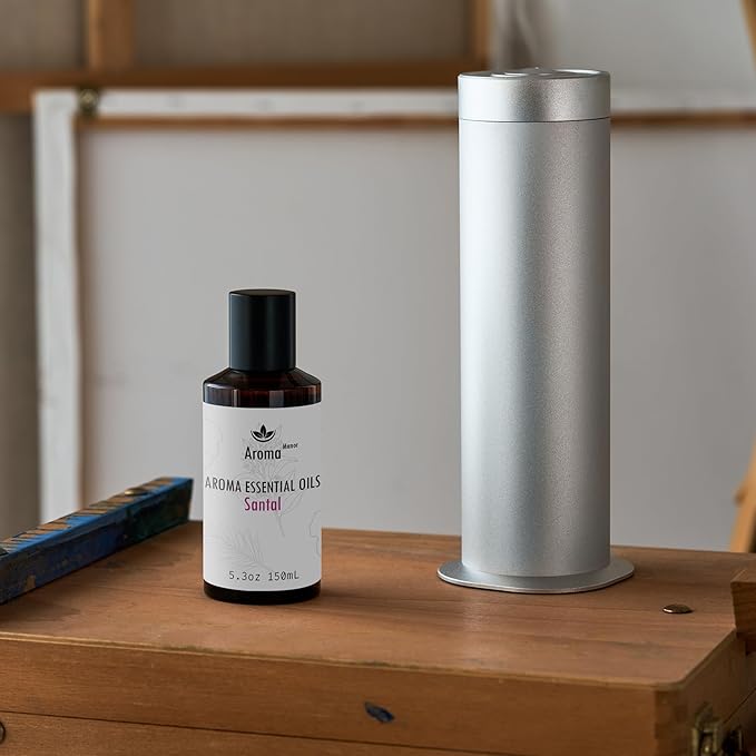 Car Diffuser Oil - Santal Essential Oil Blend - Luxury Hotel Inspired Home Aromatherapy Diffuser Oil - Sandalwood, Violet, Geranium, Cedar - for Diffuser, Humidifier, Reed - 150ML